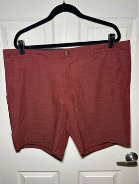 Visive All In One Hybrid Shorts Chino Swim Men’s Size 40 8” Inseam Burgundy Red